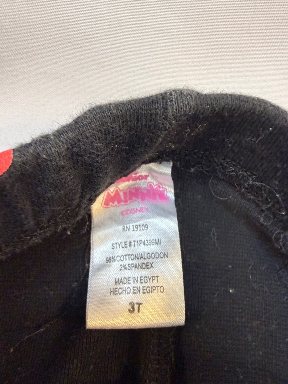 Disney Black Leggings with Red Mickey Paw Print - Picture 2 of 3
